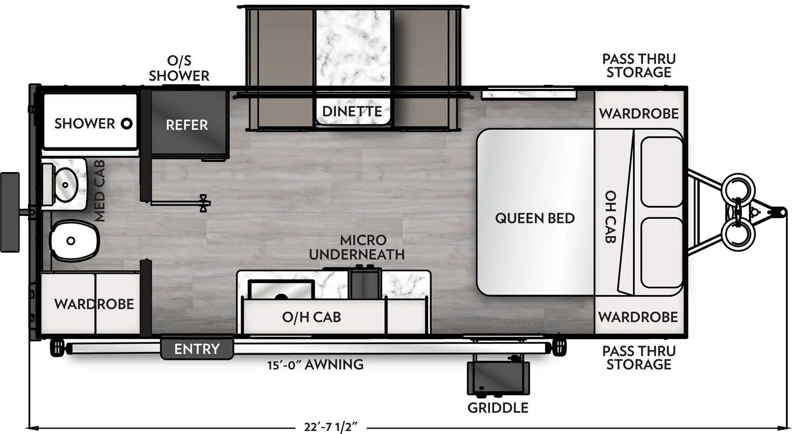 Apex Nano 190RBS Floorplan